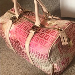 Fendi Rose Canvas Speedy